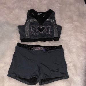 Varsity Sports Bra and Spandex Spirit of Texas